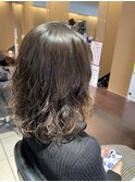 コテ巻き風パーマ
