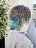 ◎中性ウルフカット×インナーカラー◎