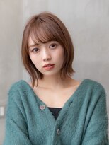 ハバナ 渋谷(HAVANA) 20代30代大人可愛いグレージュカラー斜めバングショートボブ