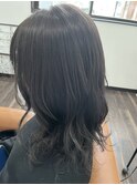 20代30代アッシュカラーゆるふわスタイル