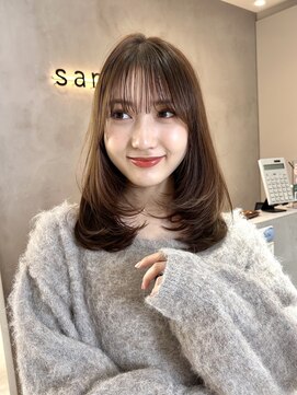 サンド 池袋(sand) 韓国風ヘア/ワンホンヘア/レイヤーカット/顔周りカット