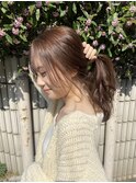 大人かわいい小顔にみせる顔まわりカット/シースルー前髪