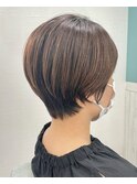 大人可愛い30代40代50ショートボブショート丸みショート