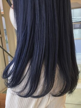 ウル 岡山駅店(ULu.) ネイビーブルーカラーブルーアッシュ岡山倉敷髪質改善ハイトーン