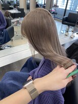 ペレ 栄店(PELE) デザインカラー/レイヤーカット/ウェットヘア/オリーブベージュ