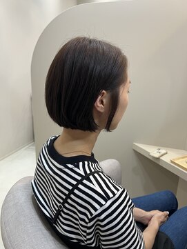 ミントリーフ 大福店(Mint leaf) 【髪質改善】×おさまり重視のミニボブ