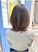 くびれミディアムインナーカラースタイリング簡単赤羽岩淵美容室