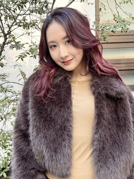 ココ 原宿(KOKO) ダークアッシュ似合わせカットミディアムレイヤーカットベージュ