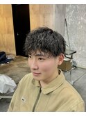 長崎メンズヘア“ショートマッシュ×波巻きパーマ”