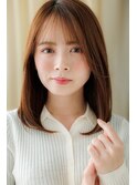 オレンジベージュ艶感ストレート小顔ワンカールZ浦和30代40代