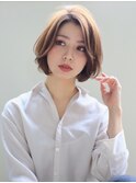 【NOA】透明感マッシュマロンベージュAライン大人ボブ