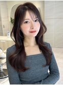 韓国ヘア/くびれレイヤー/顔まわりカット/縮毛矯正/髪質改善