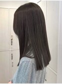 ブリーチなしWカラーホワイトグレージュくすみベージュロング卵
