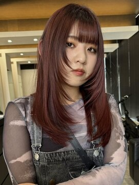 エイチ(H) xブリーチ/イメチェン/ホワイトブロンド/外ハネボブ/美髪/