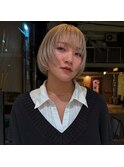 ブロンドヘアー/ボブ/ボブレイヤー