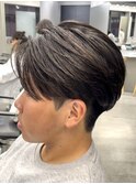 渋谷フェザーパーマニュアンスパーマセンターパートウルフカット