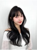 前髪顔まわり韓国ヘアレイヤーカットサイドバンク2wayバンク韓国