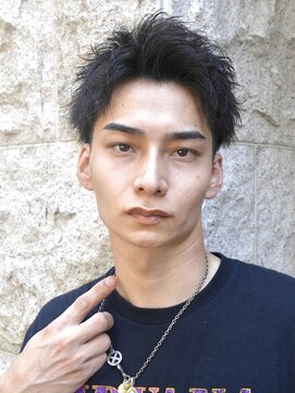 メンズフィール 南森町(MENS FEEL) ■スペインカール/スパイキーショート/ブルーブラック/南森町