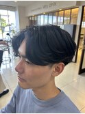 ニュアンスパーマ　センターパート