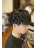 無造作ウェーブ×ツーブロックで爽やか韓国風