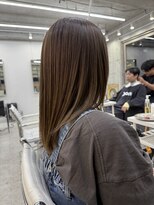 ディジョン(Dijon)&nbsp;韓国顔まわりレイヤーカットグレージュオリーブベージュブラウン