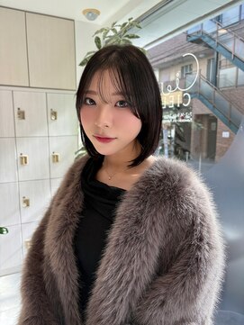 シエル バイ ケンジ 登戸 生田(CIEL by KENJE) レイヤーボブ/小顔ショート/シースルーバング/顔まわりカット