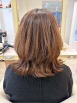 アッシュ 仙川店(Ash)&nbsp;30代40代50代60代白髪ぼかしベージュウルフレイヤーセミロング