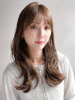 リヤン 表参道(lyann)&nbsp;大人可愛いイメチェンシースルーバング前髪ダークアッシュ