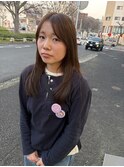ベージュカラー×韓国風レイヤー