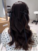 ツインリボンハーフアップ/お呼ばれヘアアレンジ