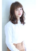 オーロ 宝塚店(ORO)&nbsp;アッシュブラウンの大人かわいいブランジュ小顔くびれセミディ