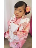 七五三 3歳 ピシッとサイドお団子 水戸大工町