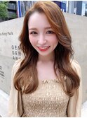 韓国風ロングレイヤー ナチュラルブラウン 西田大樹