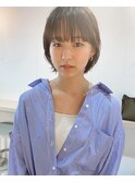 ショートボブ|パーマ|ワイド前髪