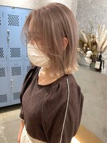 ミルクティーベージュダブルカラーインナーカラーケアブリーチ