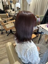 ヘアーザラブズラフズ オーガニカ 北九州(HAIR THE LOVES LAUGHS ORGANICA) ピンクブラウン 外ハネ*