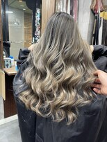 ラフ(LAFF) #バレイヤージュ#グレージュカラー#ボブウルフ#ココアベージュ