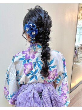 ディア(.eer) 浴衣アレンジ☆ // ゆるふわ編みおろし