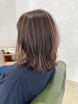 キュウヘアー(KYUU HAIR) 【50代】オシャレ白髪染め×艶ハイライト×ナチュラルボブ