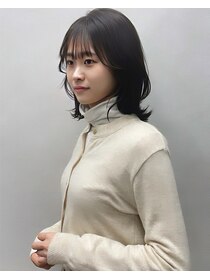 フレーム 博多店(FRAME) 韓国風くびれミディアムダークグレージュ【福岡／博多】