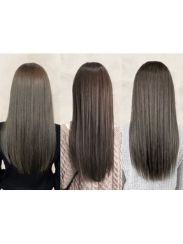 クセを見極め一人一人の要望の仕上がりに♪髪内部に栄養を閉じ込め芯から潤う★この艶柔らかさが手に入る！