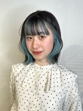 ザ オーダー(THE ORDER) 水色インナーカラー イヤリングカラーペールブルー