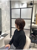 白髪ぼかし/白髪改善カラー/ショート/透明感カラー/脱白髪染め