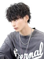 アーリー(Ali'i)&nbsp;ソフトツイストパーマ韓国マッシュウルフブルーブラックメンズ