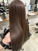 ブリーチなしWカラーで明るめベージュブラウン