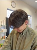 メンズショート/センターパート/パーマ/ニュアンスパーマ