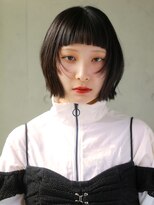 ヘアサロン ガリカ 表参道(hair salon Gallica)&nbsp;黒髪ボブに顔まわりレイヤーで抜け感◎