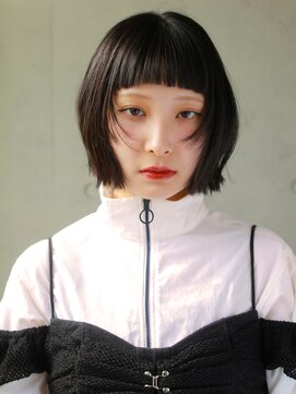 ヘアサロン ガリカ 表参道(hair salon Gallica) 黒髪ボブに顔まわりレイヤーで抜け感◎