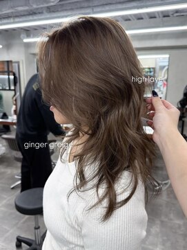 ニコ トウキョウ 渋谷(nico TOKYO) ロングレイヤーカット顔周りレイヤーウルフハッシュカット韓国