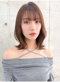 レイヤーボブ/ミルクティーベージュ/髪質改善/顔周り/立川